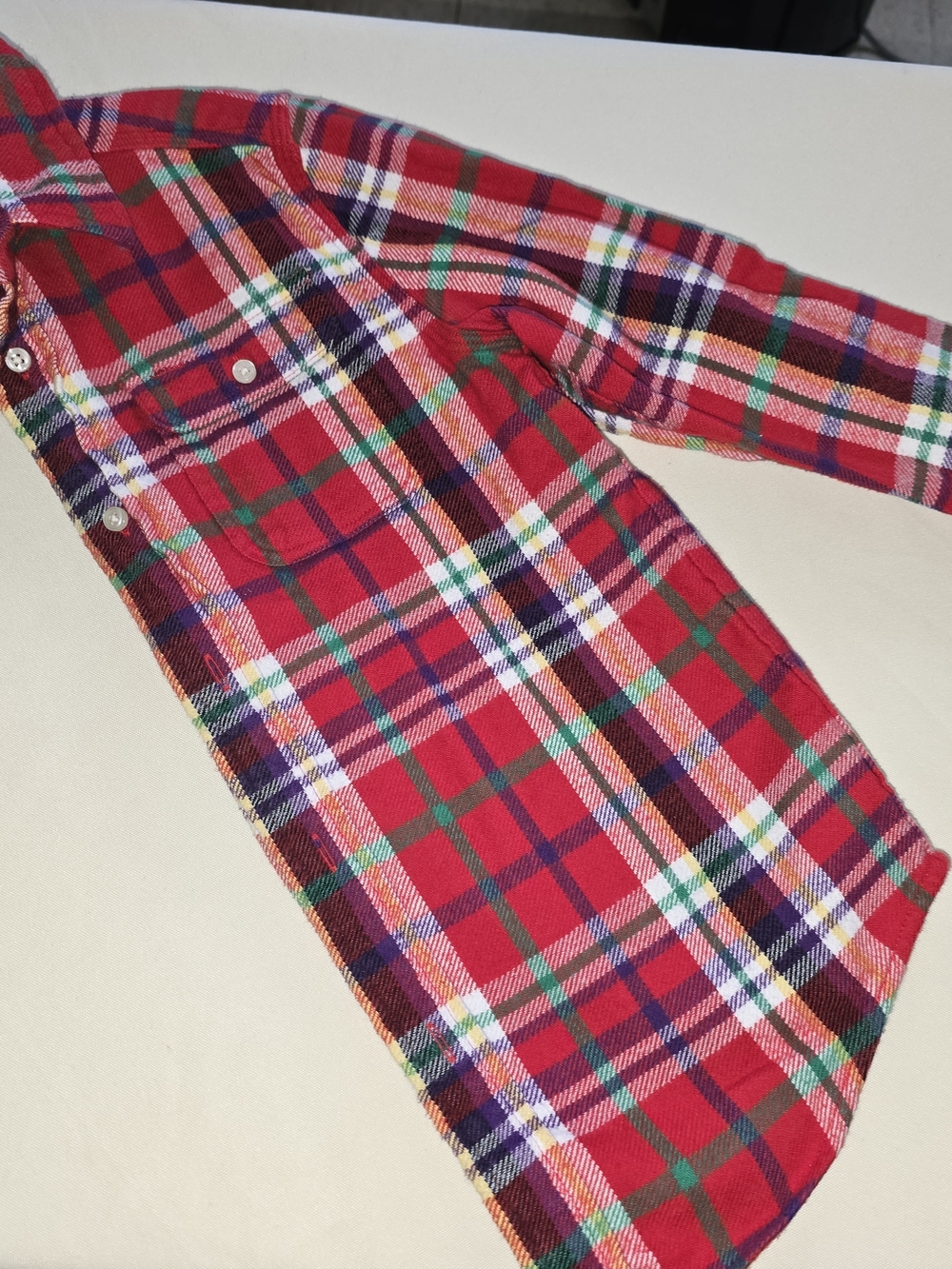 Polo by Ralph Lauren Red Multi-Color Plaid Kids Button-Up Shirt